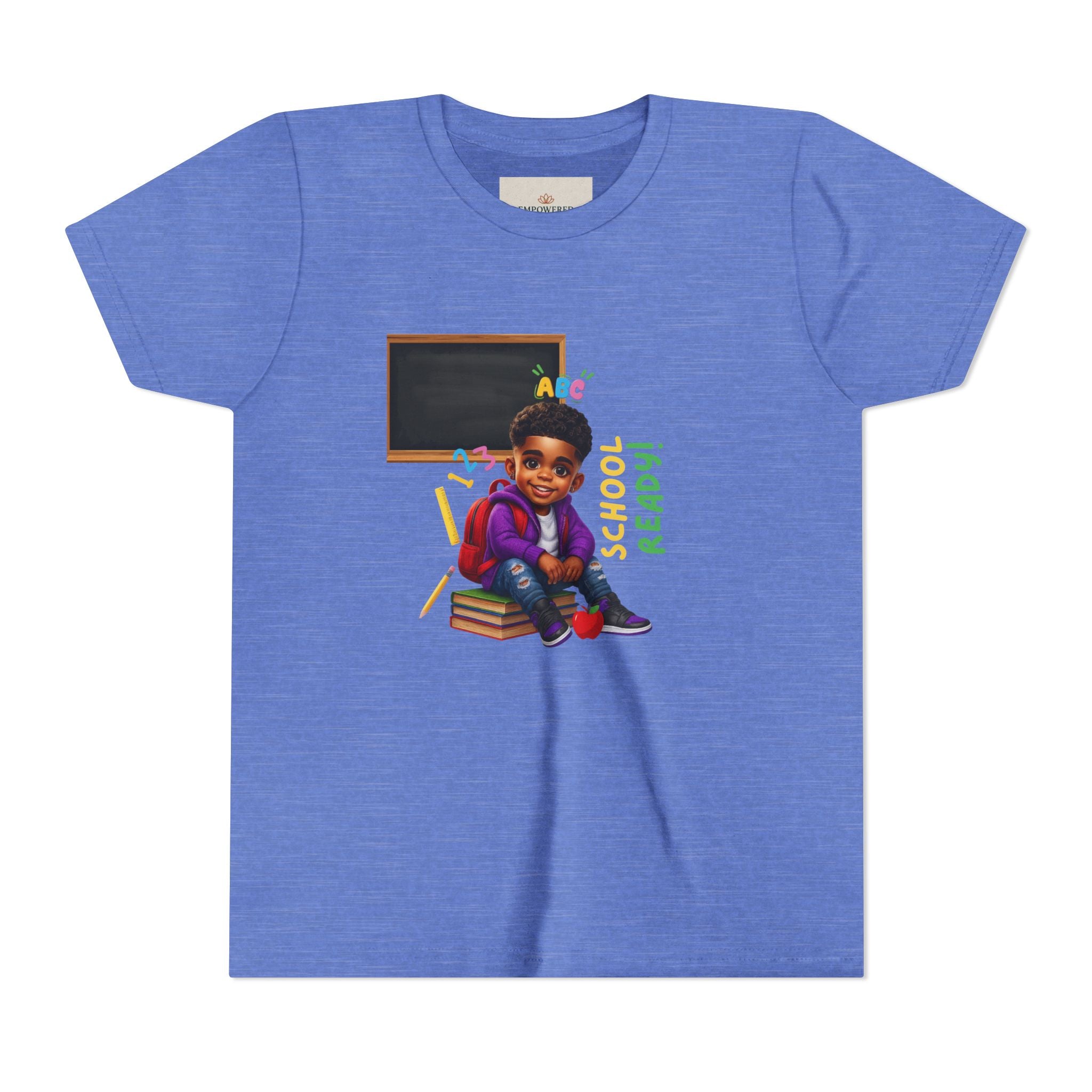 Youth Short Sleeve Tee, Fun Learning Tee for Kids, Back to School Shirt, ABC & 123 Design, Kids Educational Apparel, Birthday Gift Idea