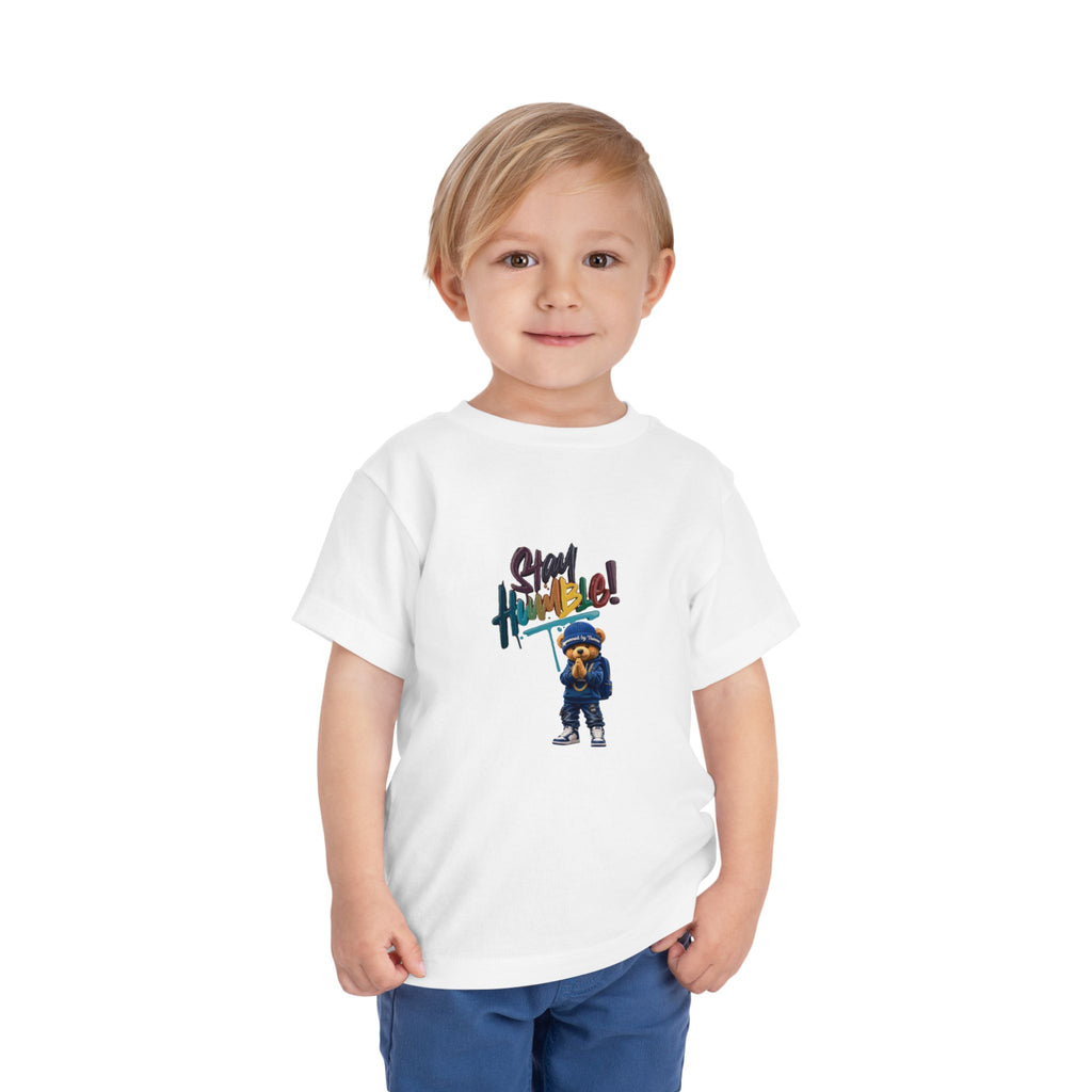 Toddler Tee "Stay Humble" Bear Graphic