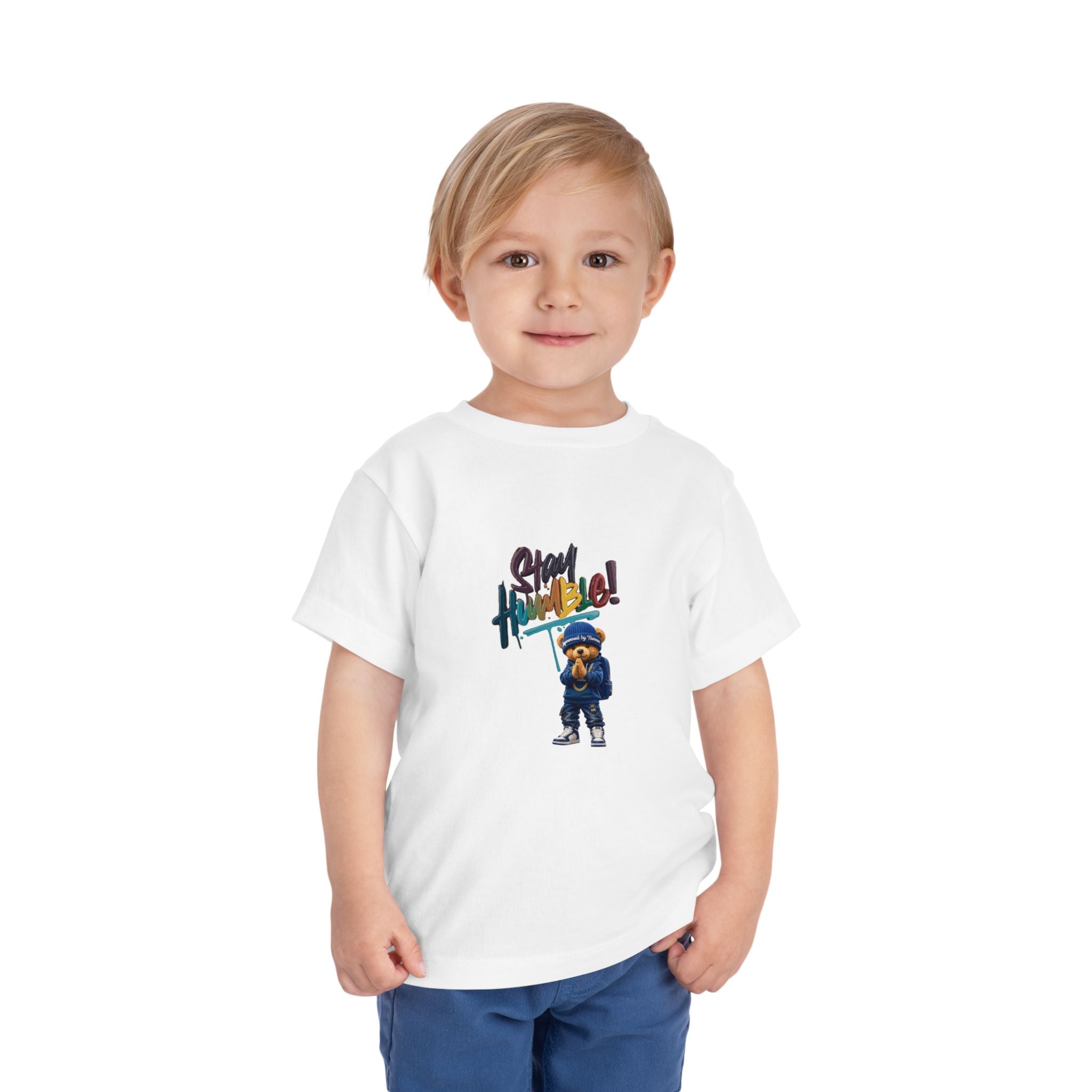 Toddler Tee "Stay Humble" Bear Graphic