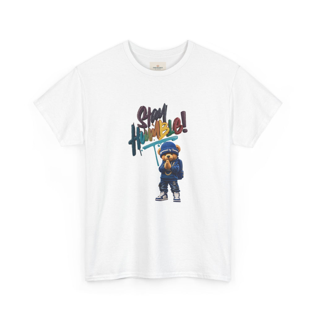 Street Bear Graphic Tee — "Stay Humble" Urban Casual T-Shirt