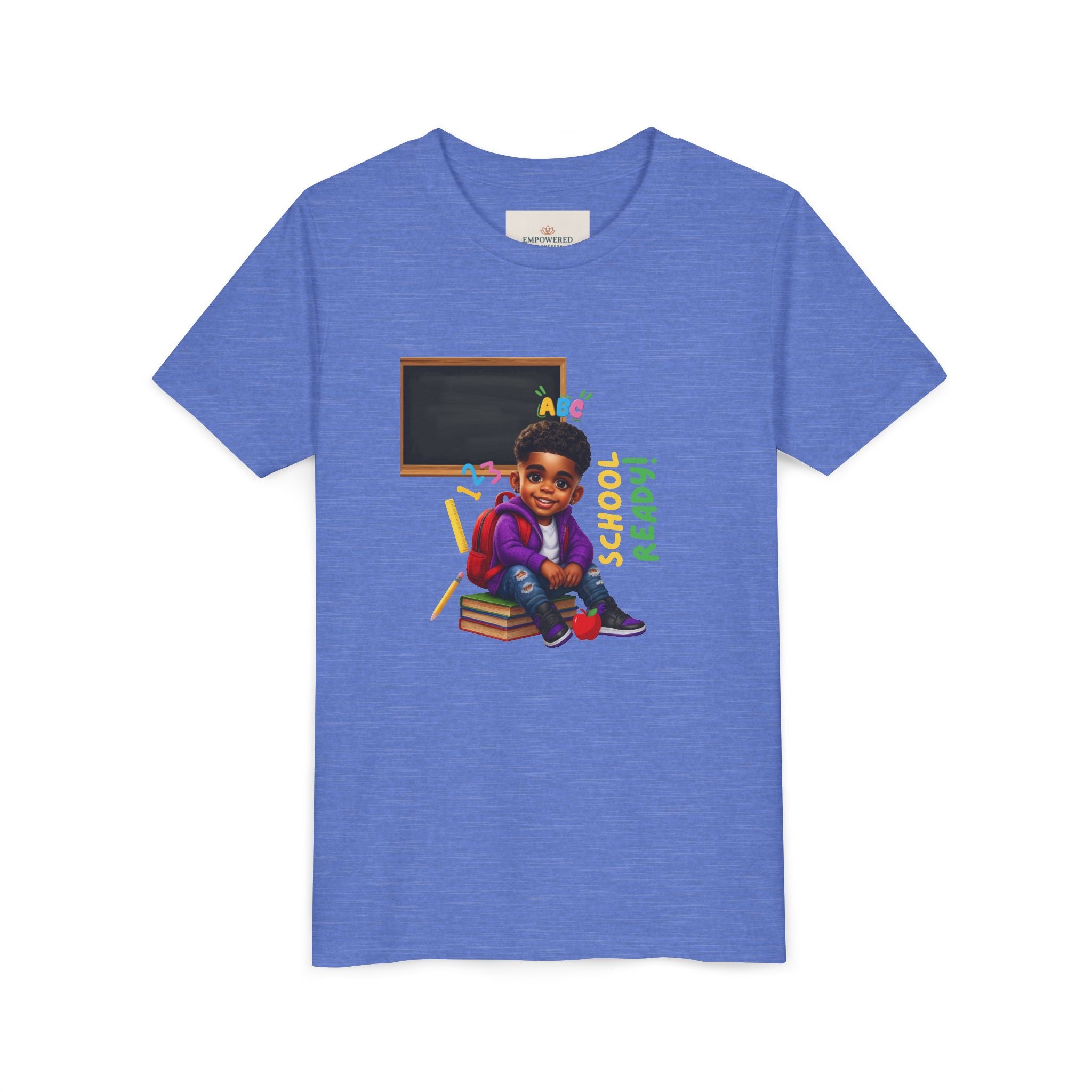 Youth Short Sleeve Tee, Fun Learning Tee for Kids, Back to School Shirt, ABC & 123 Design, Kids Educational Apparel, Birthday Gift Idea
