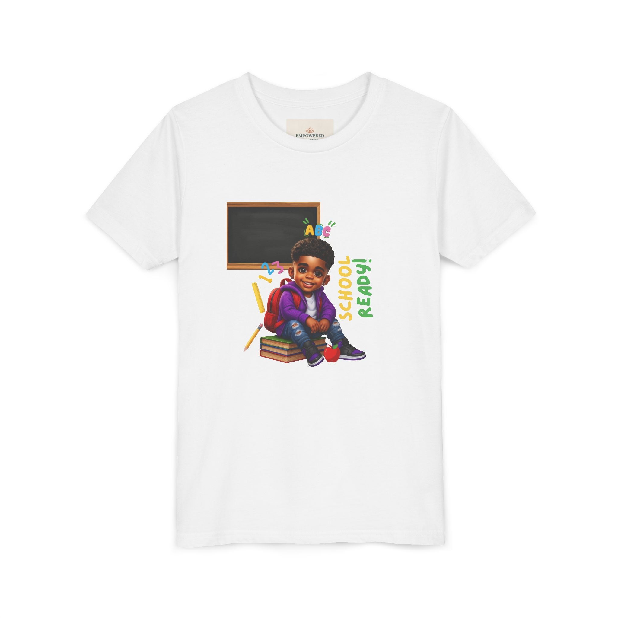 Youth Short Sleeve Tee, Fun Learning Tee for Kids, Back to School Shirt, ABC & 123 Design, Kids Educational Apparel, Birthday Gift Idea