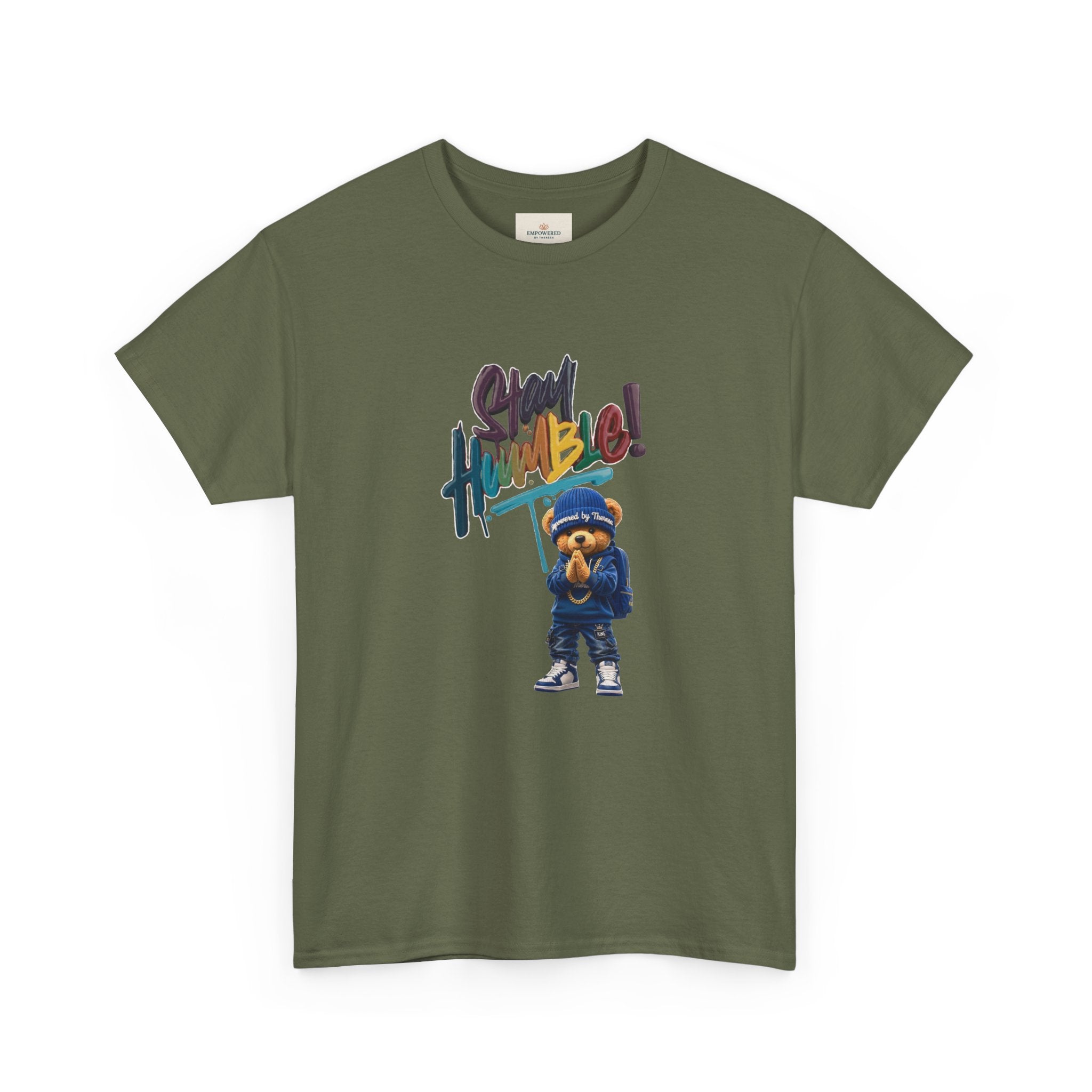 Street Bear Graphic Tee — "Stay Humble" Urban Casual T-Shirt