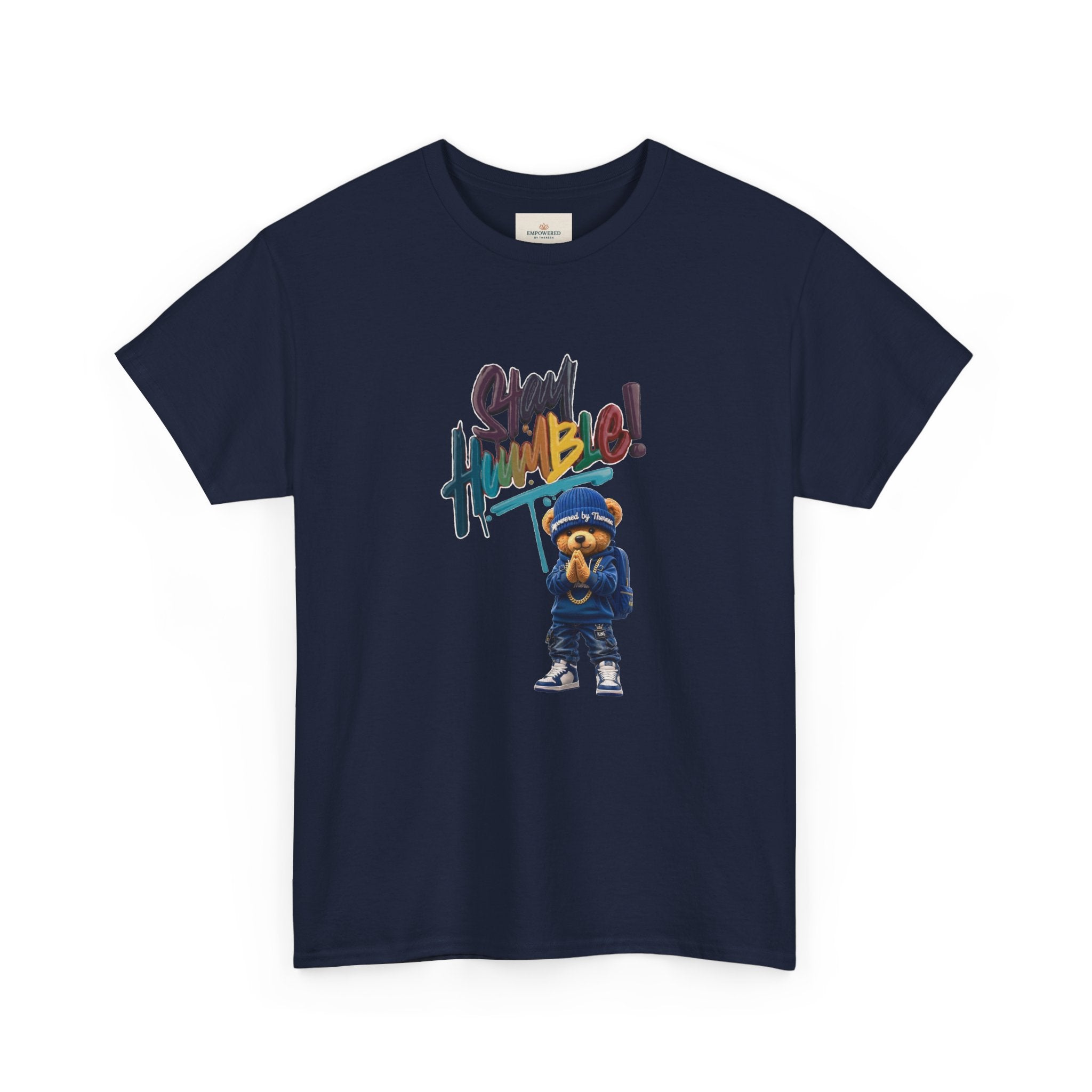 Street Bear Graphic Tee — "Stay Humble" Urban Casual T-Shirt