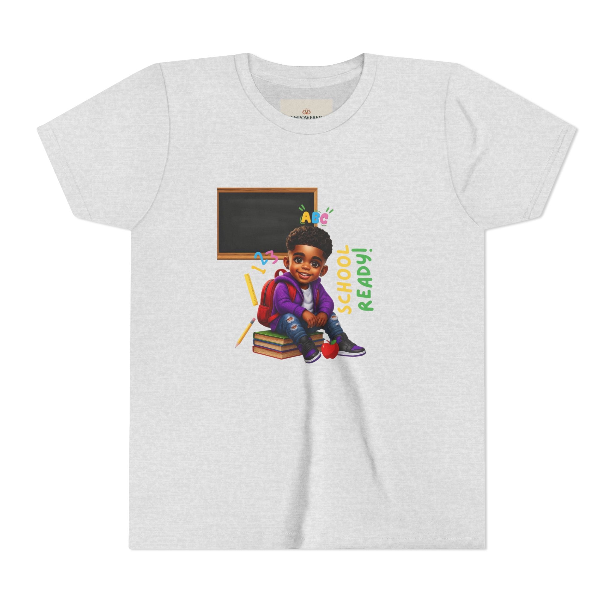 Youth Short Sleeve Tee, Fun Learning Tee for Kids, Back to School Shirt, ABC & 123 Design, Kids Educational Apparel, Birthday Gift Idea