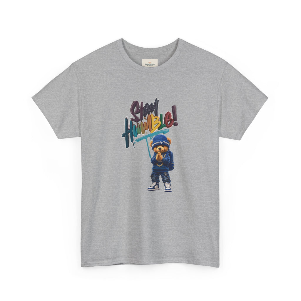 Street Bear Graphic Tee — "Stay Humble" Urban Casual T-Shirt