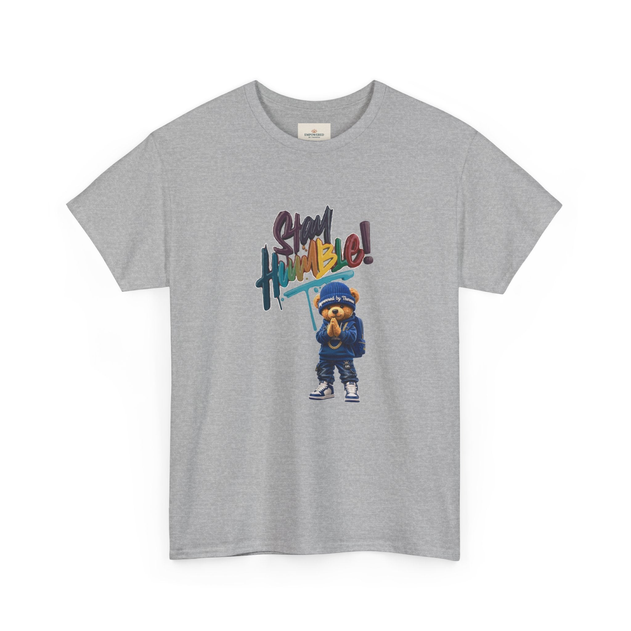 Street Bear Graphic Tee — "Stay Humble" Urban Casual T-Shirt