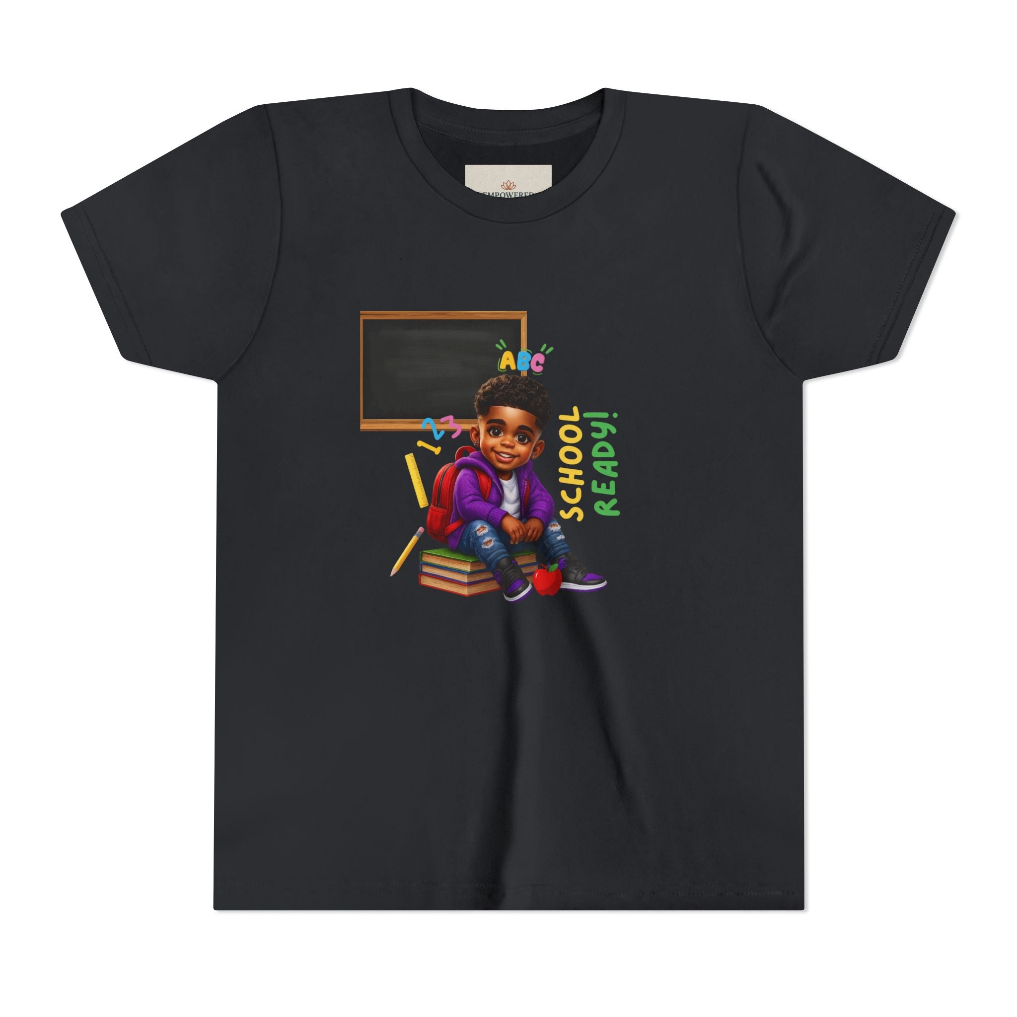 Youth Short Sleeve Tee, Fun Learning Tee for Kids, Back to School Shirt, ABC & 123 Design, Kids Educational Apparel, Birthday Gift Idea