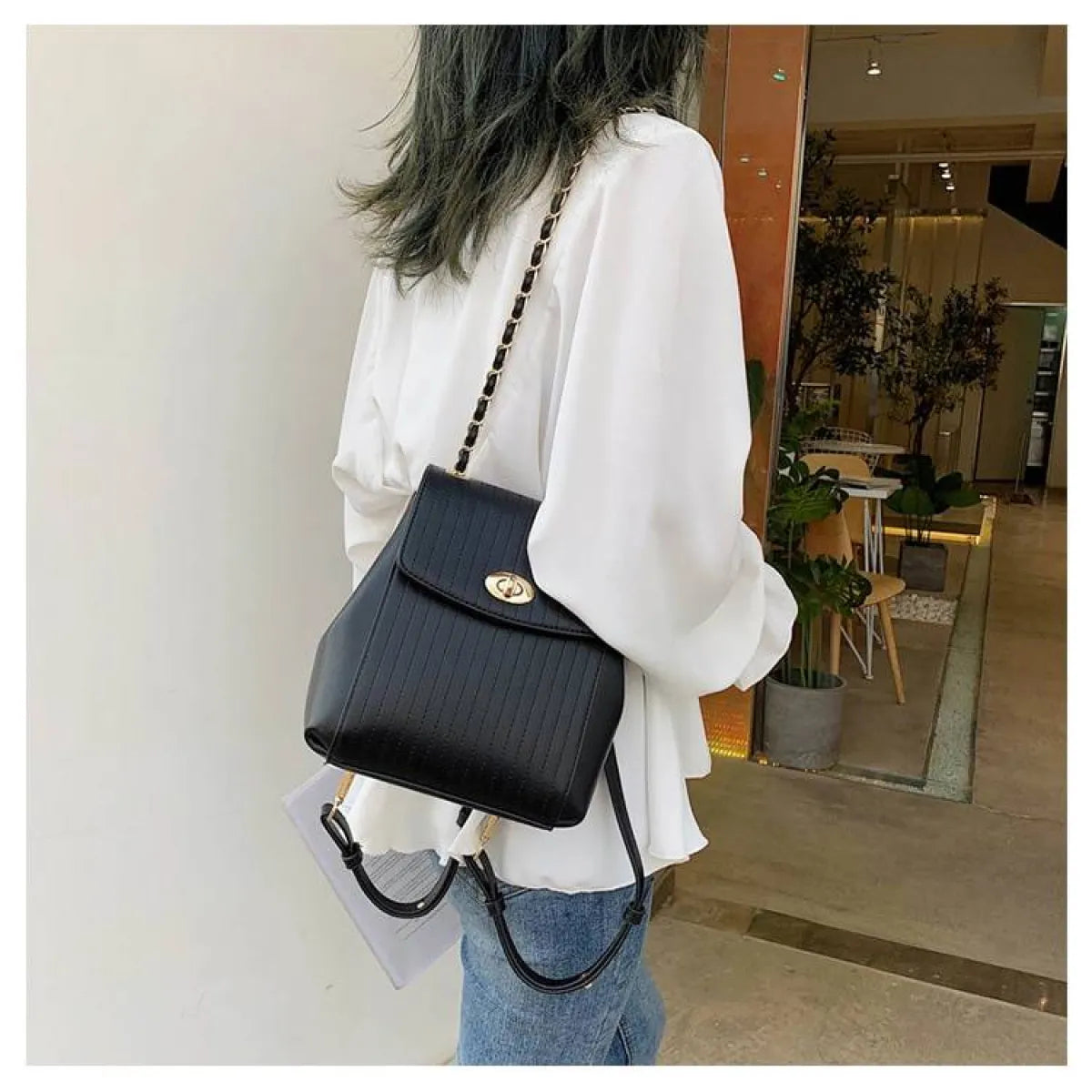 Chain Detail Backpack